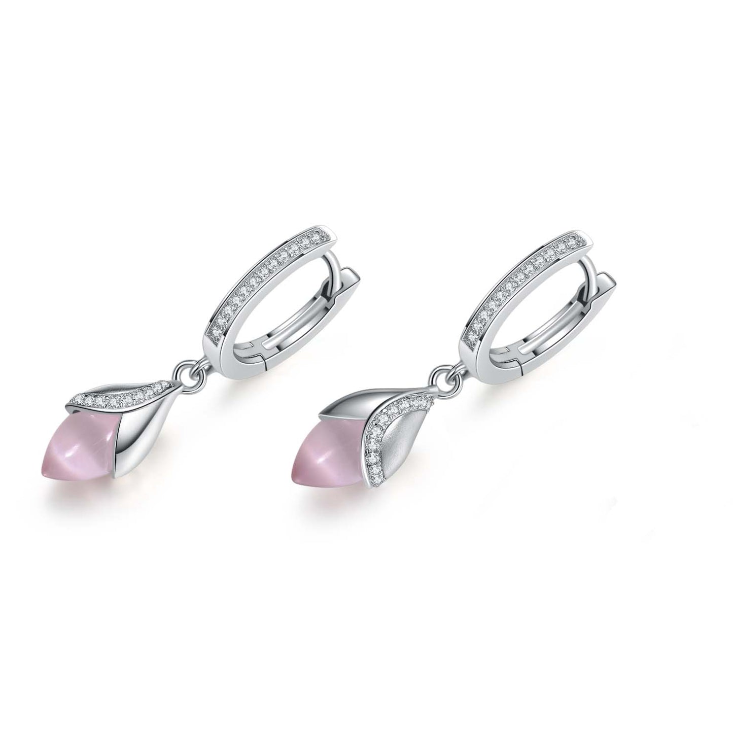 Magnolia Hoop Earrings Pink £180.00