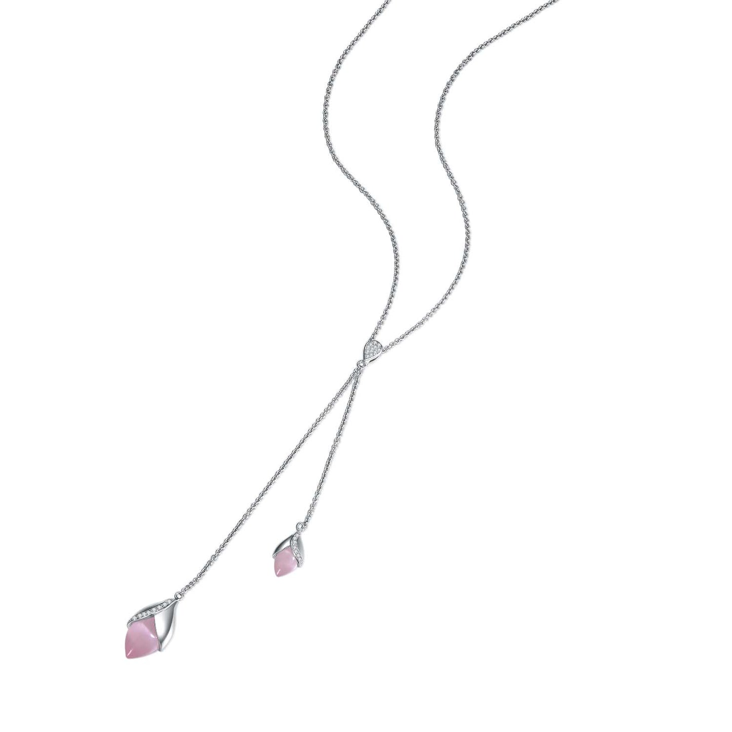 Magnolia Lariat Necklace Pink £165.00