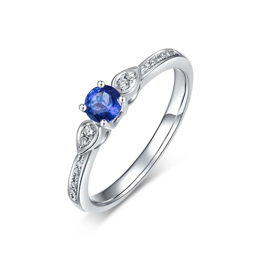18ct White Gold Diamond & Sapphire Ring £1053.00