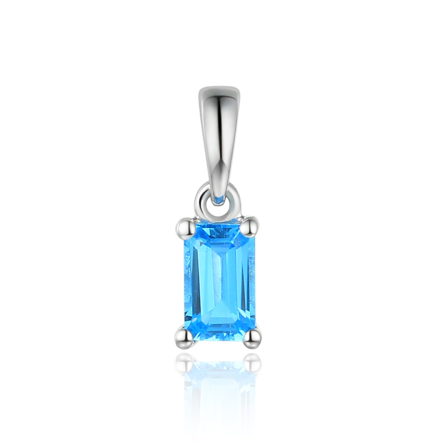 Topaz Gemstone Emerald-Cut Pendant £125.00