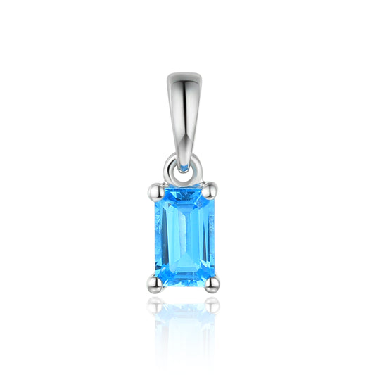 Topaz Gemstone Emerald-Cut Pendant £125.00