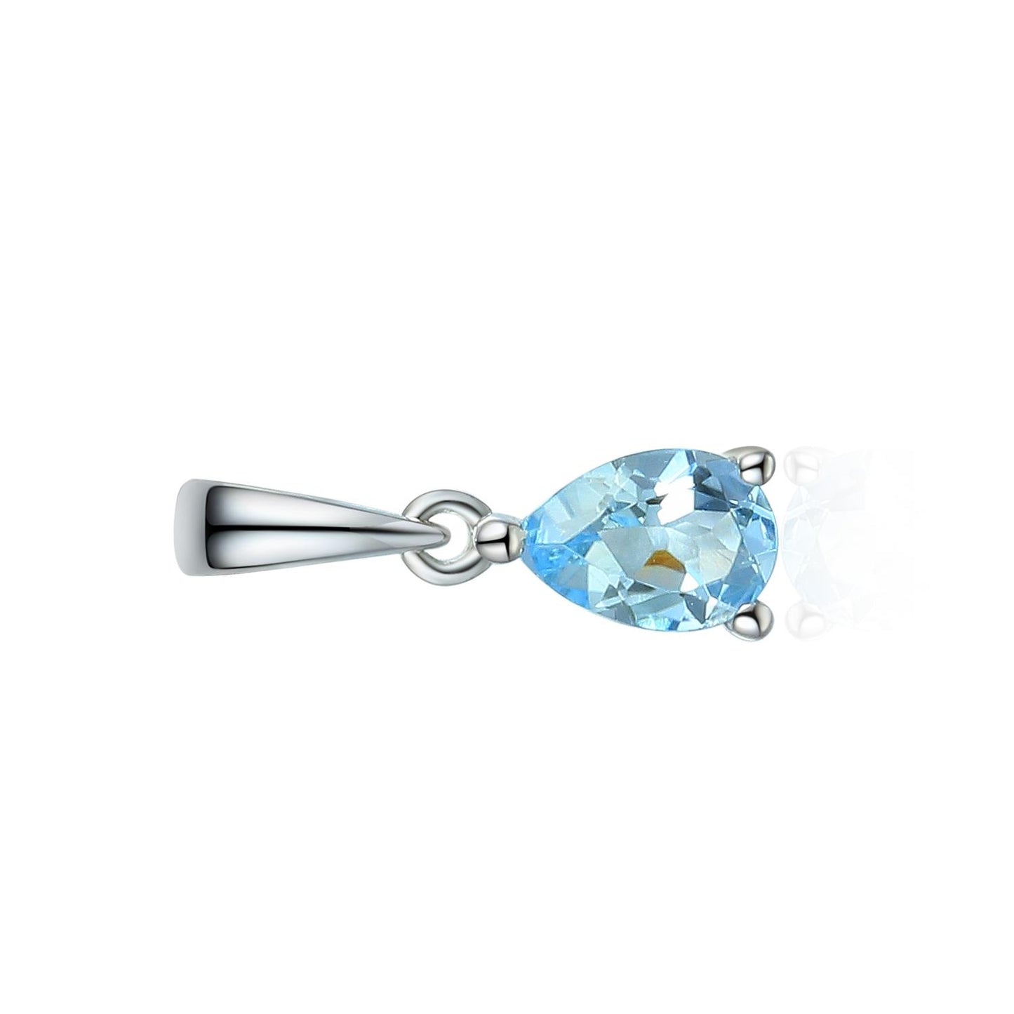 Aqua Gemstone Pear Shape Pendant £210.00
