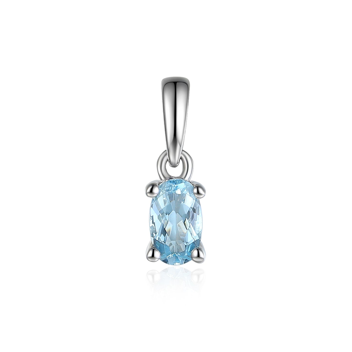 Aqua Gemstone Oval Shape Pendant £175.00