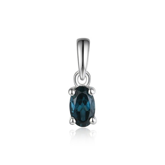 London Blue Gemstone Oval Shape Pendant £135.00