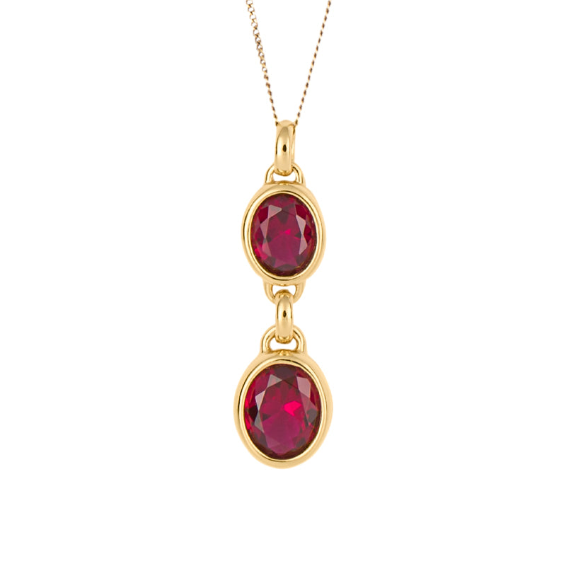 Silver with Gold Plating Necklace featuring Fuchsia Crystals £98.00