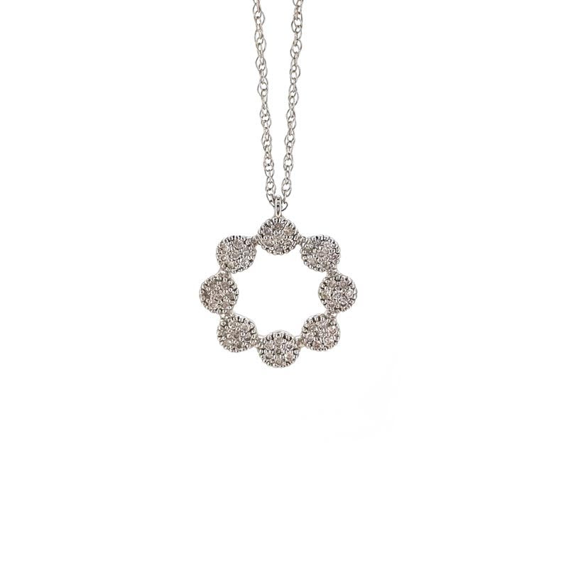 9ct Diamond Wreath Necklace £525.00