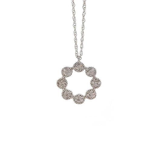 9ct Diamond Wreath Necklace £525.00