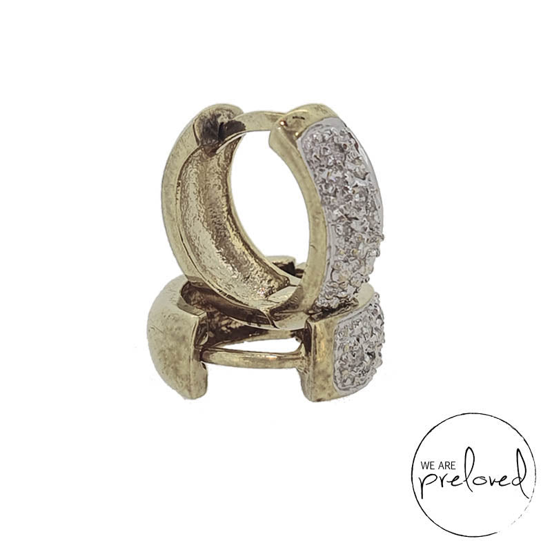 9ct Gold & Diamond Earrings £ 135.00