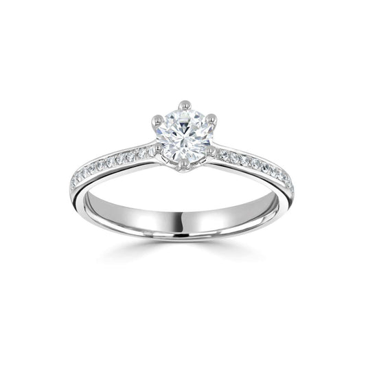 0.24ct Round Diamond Six Claw Engagement Ring £1825.00