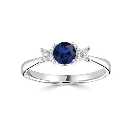 0.34ct Blue Sapphire & Diamond Ring £1175.00