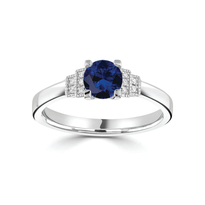 0.34ct Blue Sapphire & Diamond Ring £1350.00