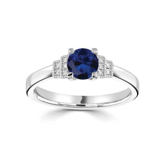 0.34ct Blue Sapphire & Diamond Ring £1350.00
