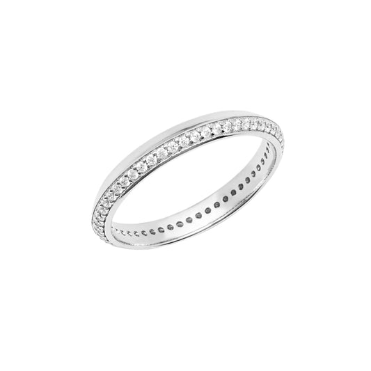 Silver Cubic Zirconia Knife Edge Ring £80.00