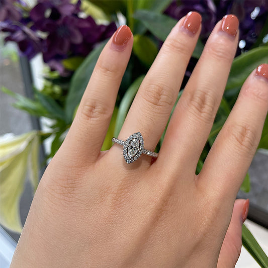 0.41ct Marquise Halo Diamond Ring £2950.00