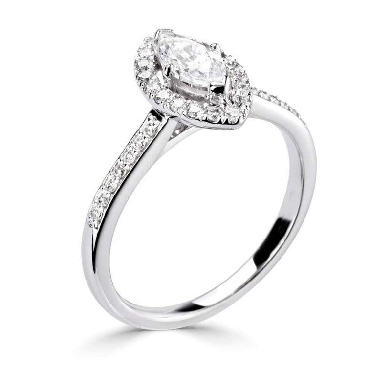 0.41ct Marquise Halo Diamond Ring £2950.00