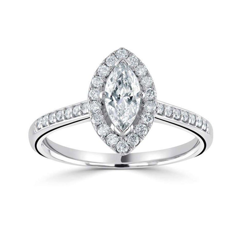 0.41ct Marquise Halo Diamond Ring £2950.00