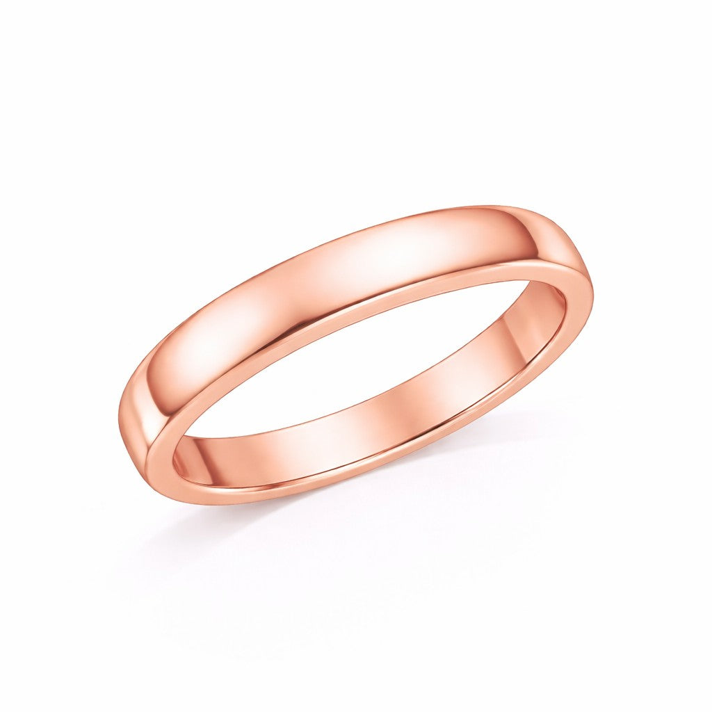 D-Shape - 5mm Plain Polished D-Shape Court Wedding Ring
