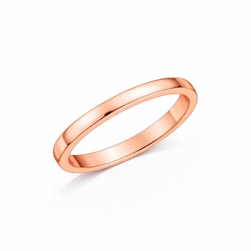 Court - 3mm Plain Polished Rounded Court Wedding Ring