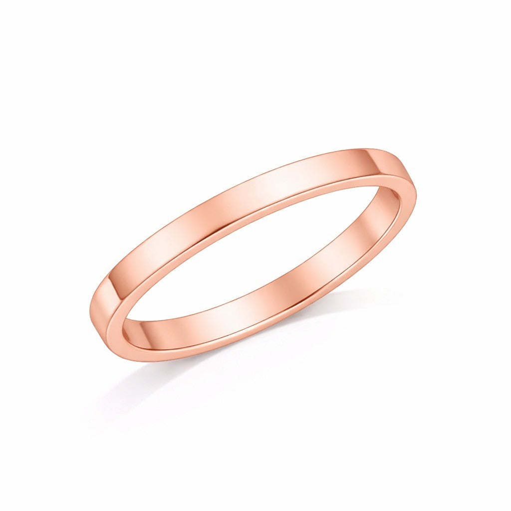 Flat Court - 4mm Plain Polished Flat Court Wedding Ring