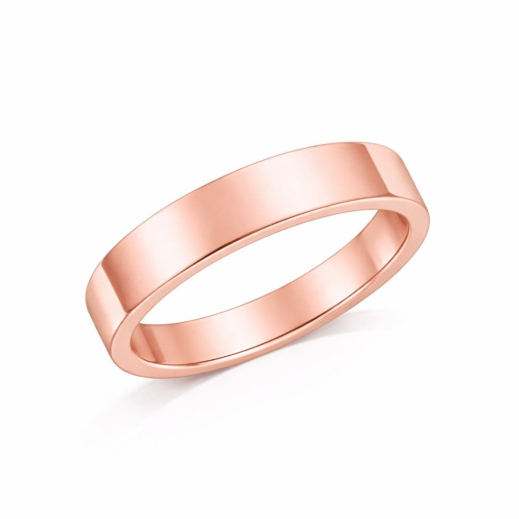 Flat Court - 5mm Plain Polished Flat Court Wedding Ring