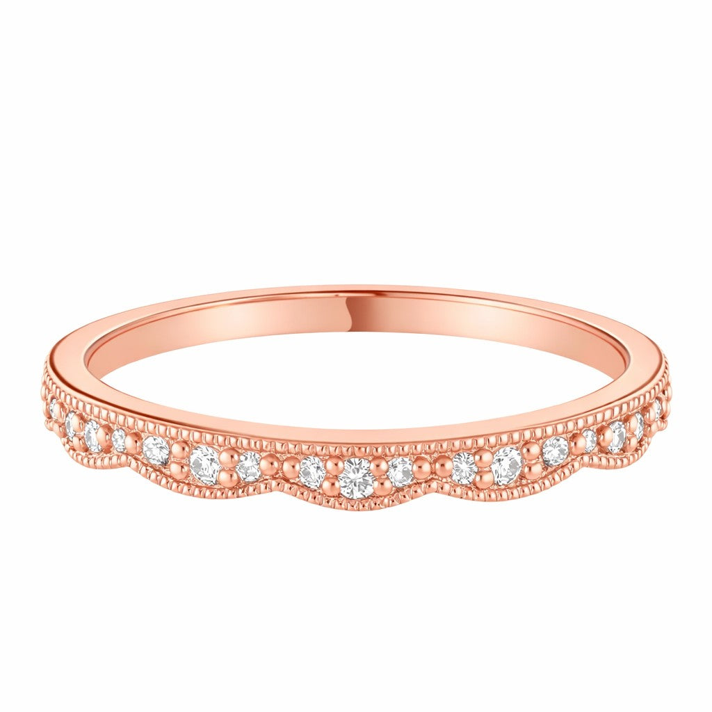 Ada - 0.15ct Diamond Wedding Ring - Decorative Design