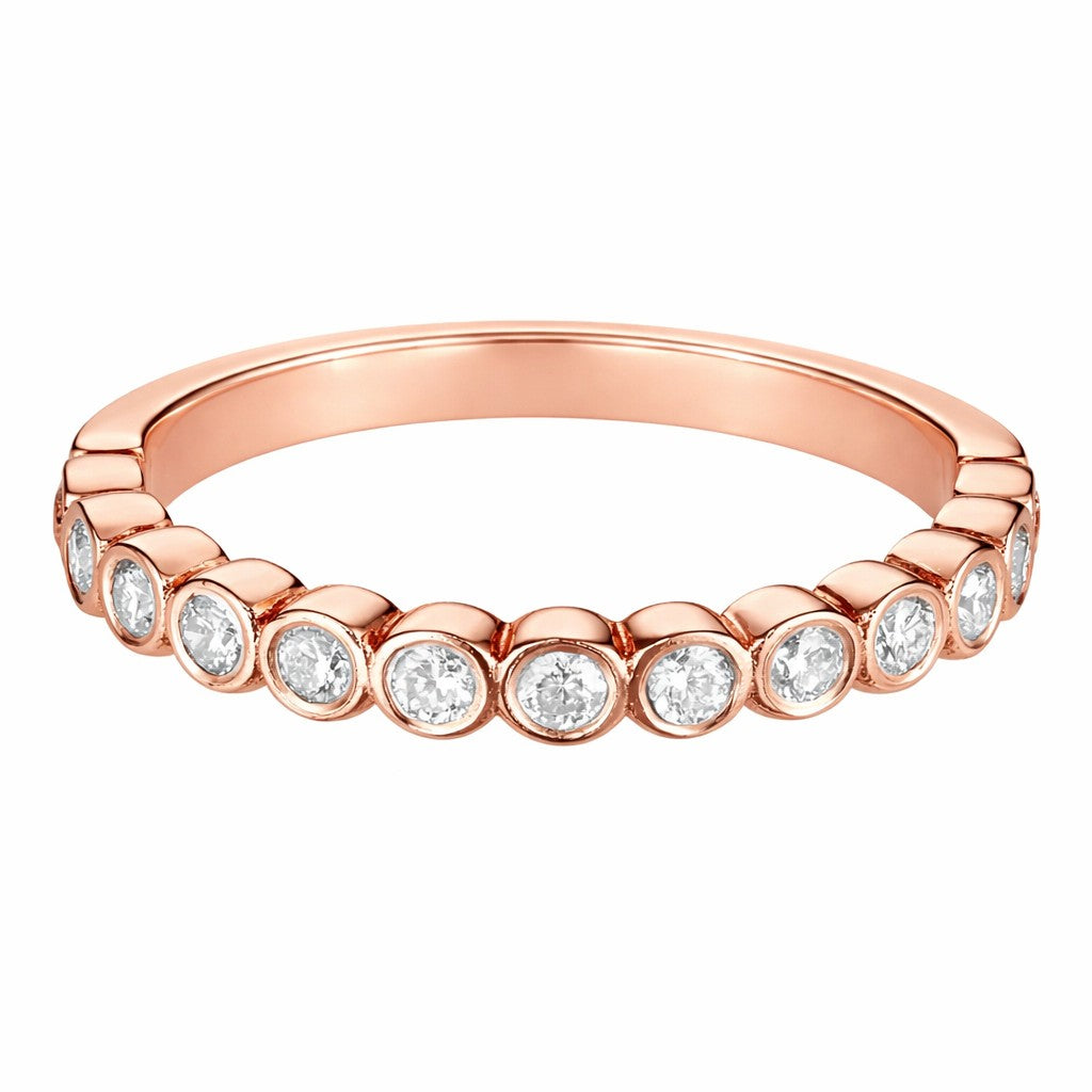 Fedora - 0.30ct Diamond Wedding Ring - Rubover Set Eternity