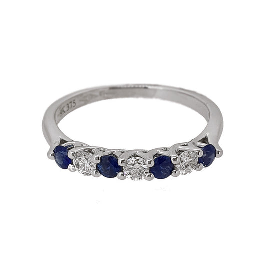 0.38ct Sapphire | 0.23ct Diamond Eternity Ring £935.00