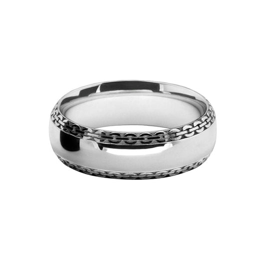 Mens Patterned Wedding Ring