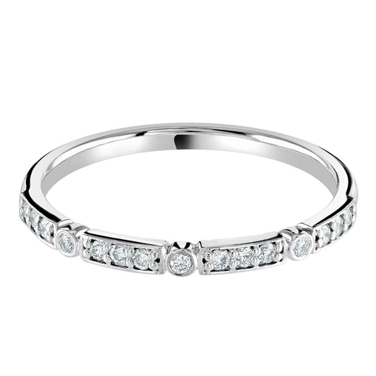 Chloe - 0.15ct Diamond Wedding Ring - Decorative Design Eternity