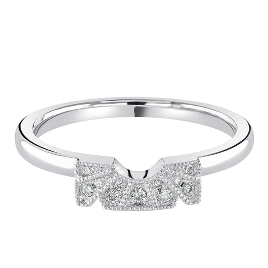Heidi - 0.05ct Diamond Wedding Ring - Decorative Shaped to Fit