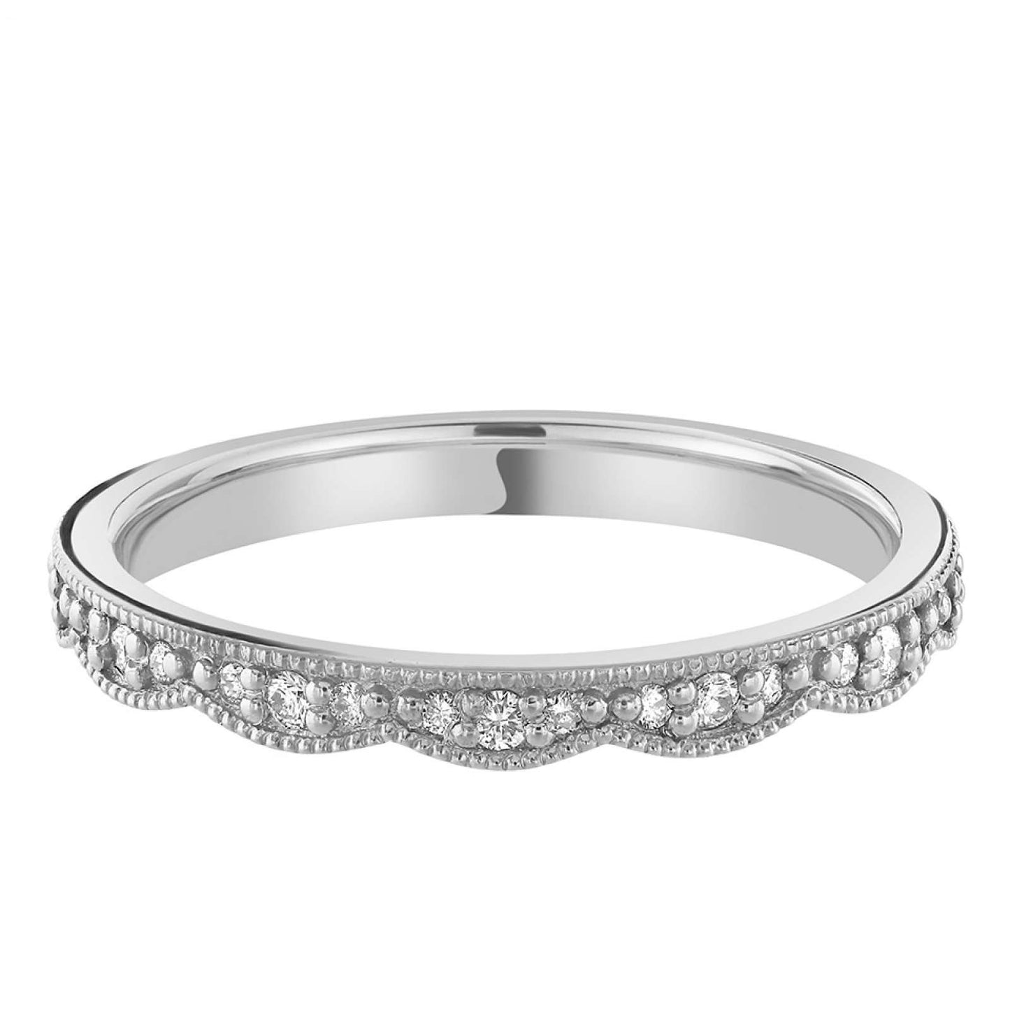 Ada - 0.15ct Diamond Wedding Ring - Decorative Design