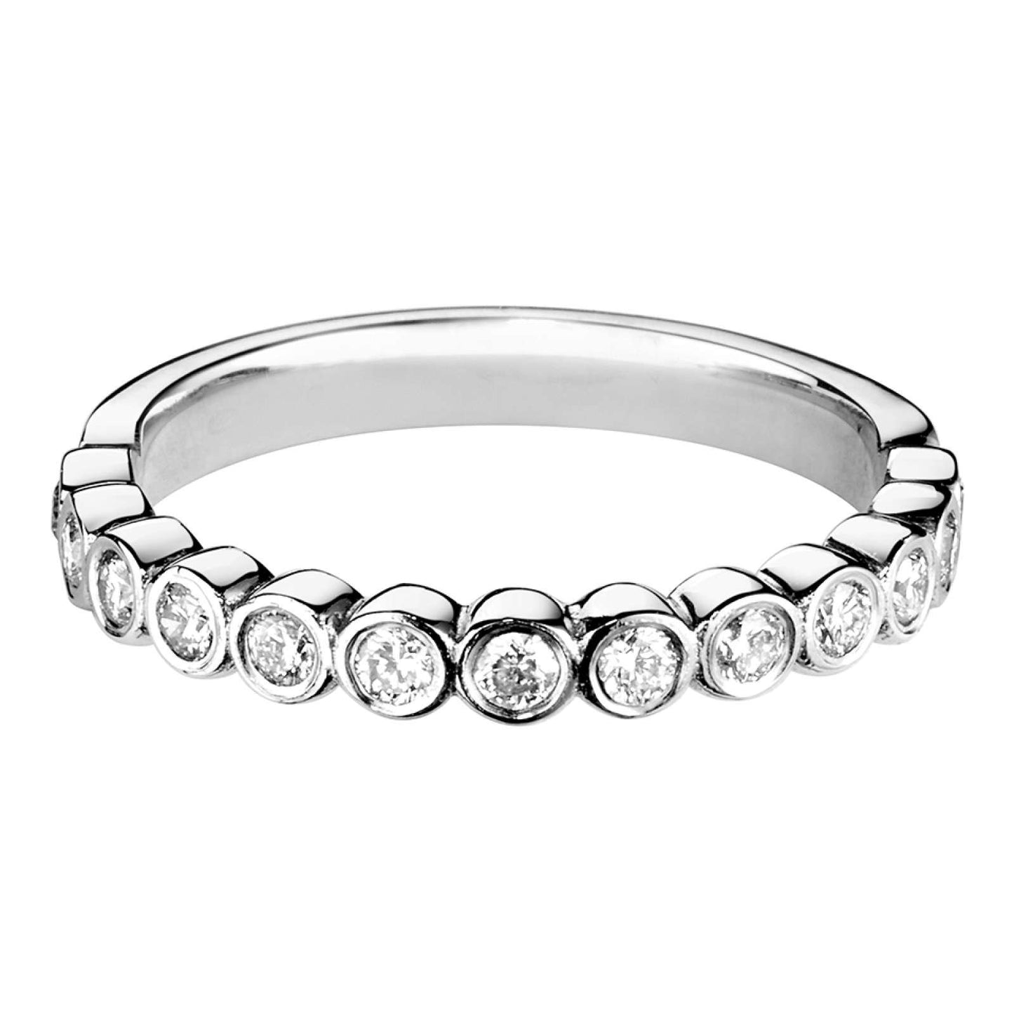 Fedora - 0.30ct Diamond Wedding Ring - Rubover Set Eternity