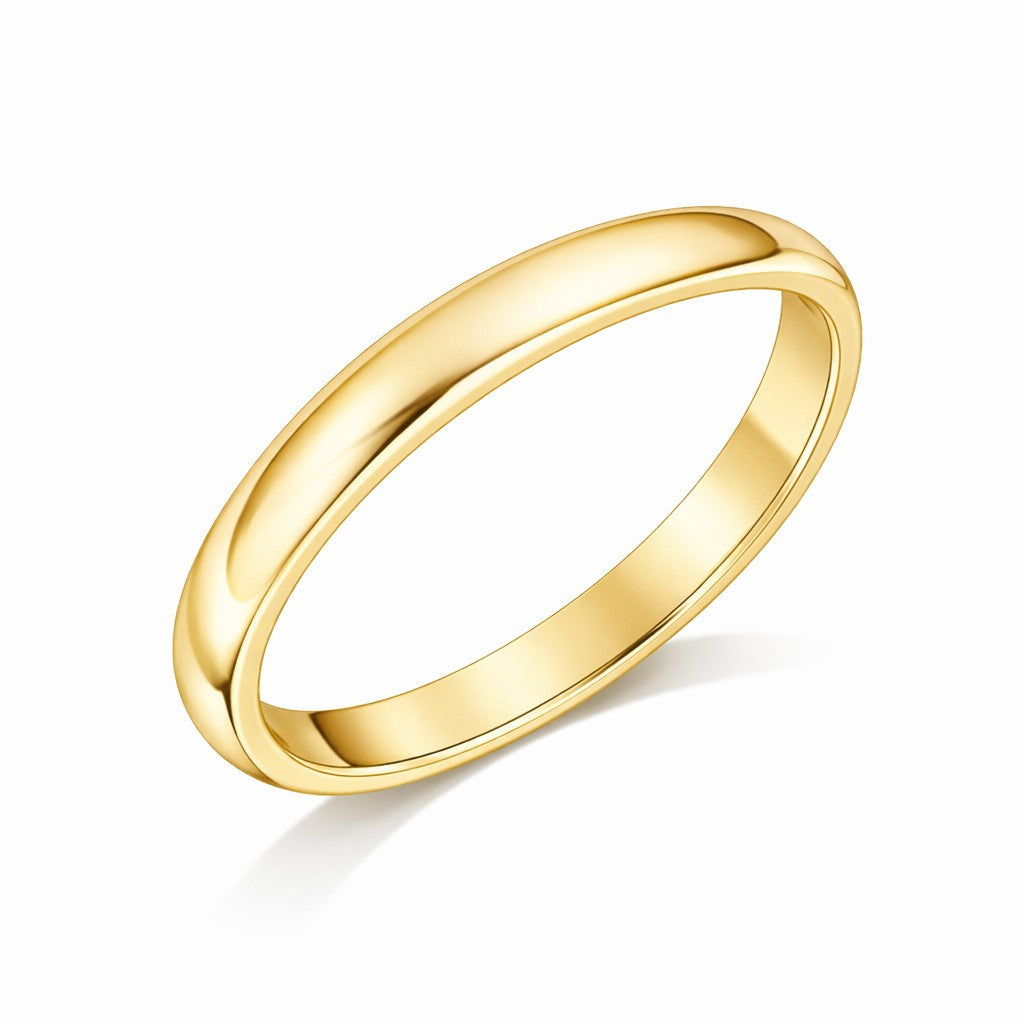 Court - 4mm Plain Polished Rounded Court Wedding Ring