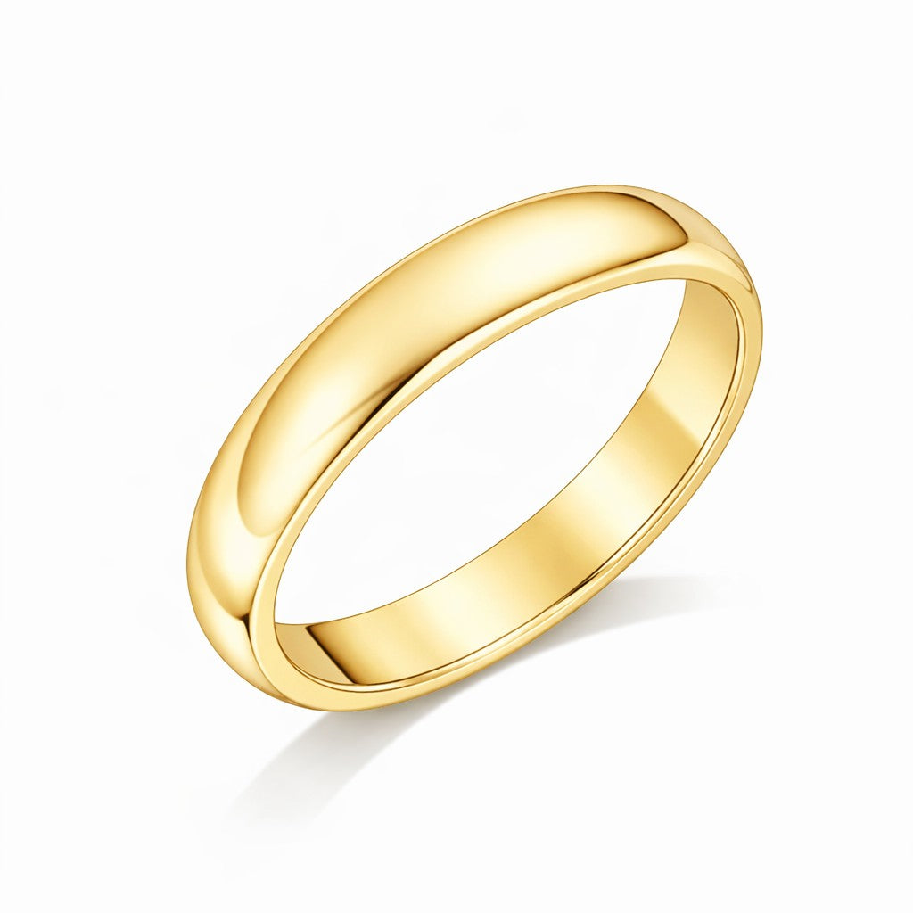 Court - 5mm Plain Polished Rounded Court Wedding Ring