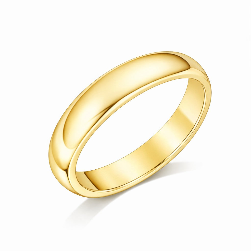Court - 6mm Plain Polished Rounded Court Wedding Ring