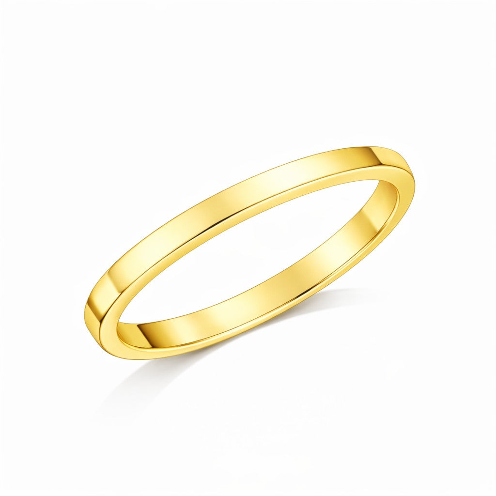 Flat Court - 3mm Plain Polished Flat Court Wedding Ring