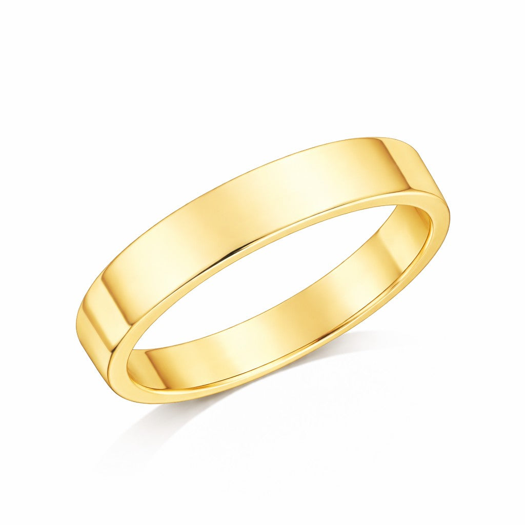 Flat Court - 6mm Plain Polished Flat Court Wedding Ring