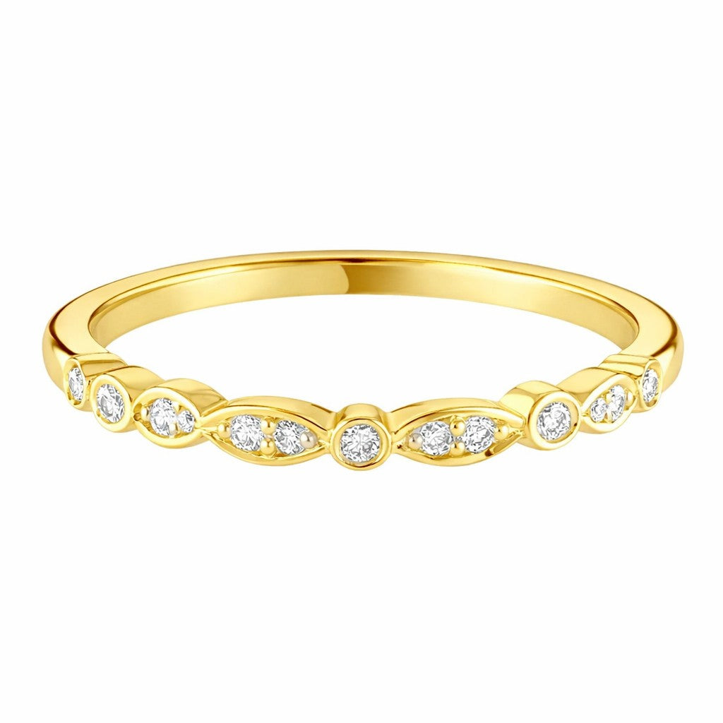 Lily - 0.10ct Diamond Wedding Ring - Decorative Eternity