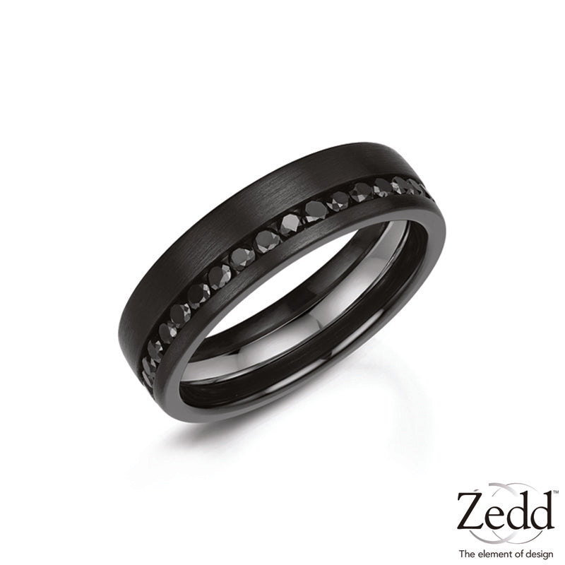 Mens Zirconium Diamond Wedding Ring
