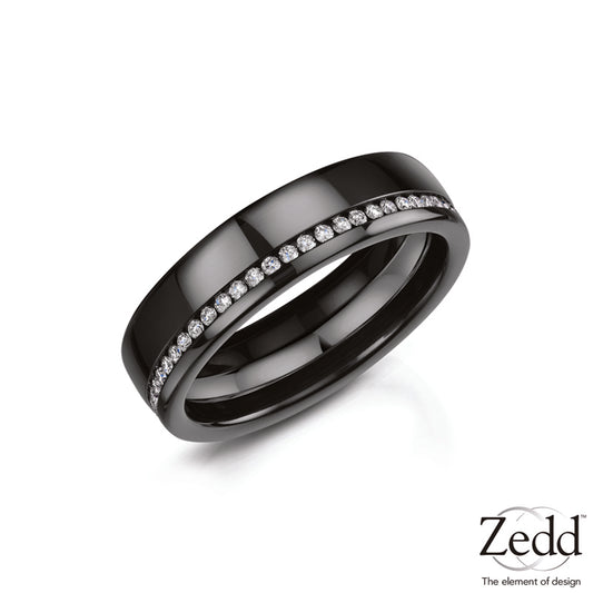 Mens Zirconium Diamond Wedding Ring