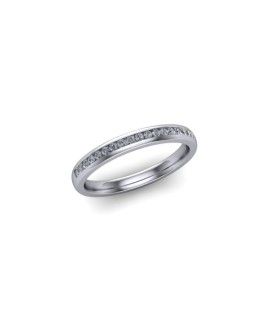Aisha - Ladies 18ct White Gold 0.15ct Diamond Wedding Ring From £795 