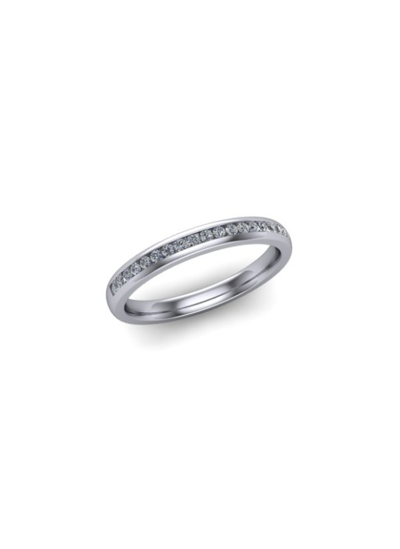 Aisha - Ladies 9ct White Gold 0.15ct Diamond Wedding Ring From £545 Aisha - Ladies 9ct White Gold 0.15ct Diamond Wedding Ring From £545