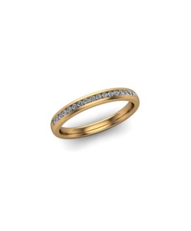Aisha - Ladies 9ct Yellow Gold 0.15ct Diamond Wedding Ring From £525 