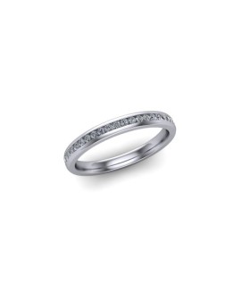 Aalia - Ladies 18ct White Gold 0.20ct Diamond Wedding Ring From £895 