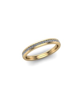Aalia - Ladies 9ct Yellow Gold 0.20ct Diamond Wedding Ring From £645 