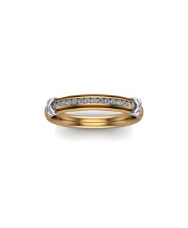 Hallie - Ladies 9ct Yellow Gold 0.10ct Diamond Wedding Ring From £625 