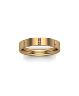 Willow - Ladies 18ct Yellow Gold 0.10ct Diamond Wedding Ring From £1125 