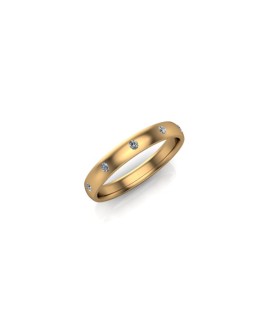 Sienna - Ladies 9ct Yellow Gold 0.10ct Diamond Wedding Ring From £395 