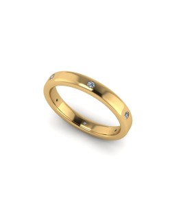 Alice - Ladies 18ct Yellow Gold 0.10ct Diamond Wedding Ring From £725 