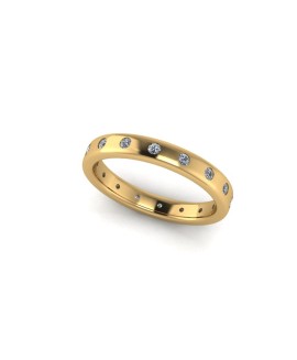 Sofia - Ladies 9ct Yellow Gold 0.25ct Diamond Wedding Ring From £725 